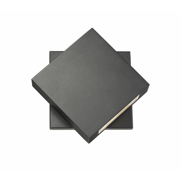 Z Lite Quadrate 1 Light Outdoor Wall Sconce In Black