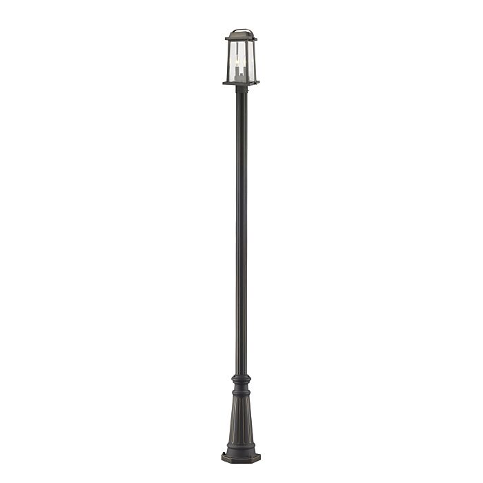 Z Lite Millworks 2 Light Outdoor Post Mounted Fixture Light In Oil Rubbed Bronze
