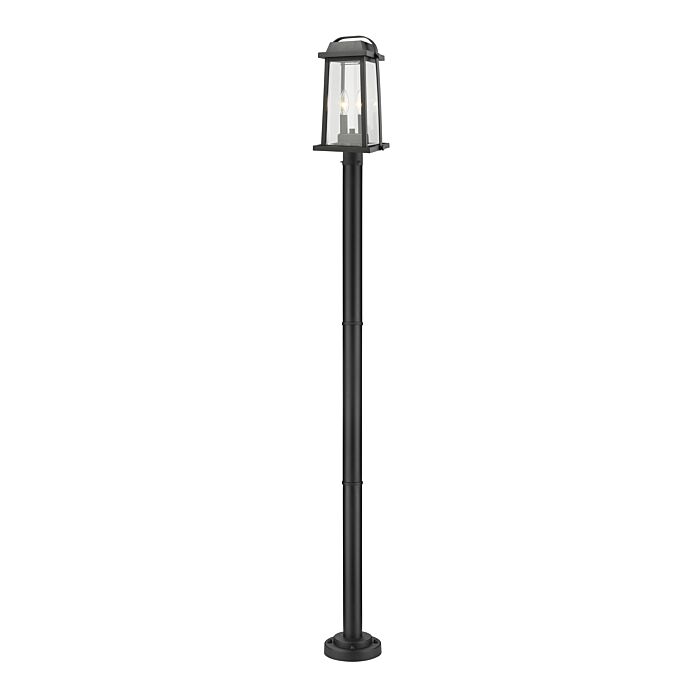 Z Lite Millworks 2 Light Outdoor Post Mounted Fixture Light In Black