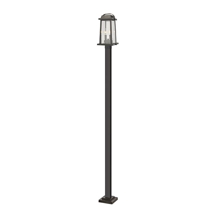 Z Lite Millworks 2 Light Outdoor Post Mounted Fixture Light In Oil Rubbed Bronze