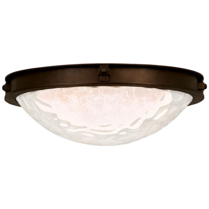 Kalco Newport 2 Light Energy Saving Flush Mount in Satin Bronze