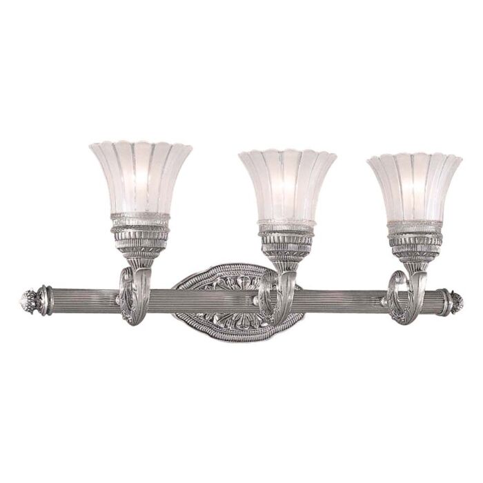 Minka Lavery Europa 3 Light 26 Inch Bathroom Vanity Light in Brushed Nickel