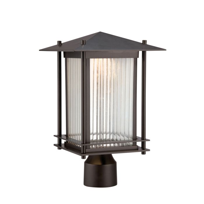 Hadley LED Post Lantern in Burnished Bronze