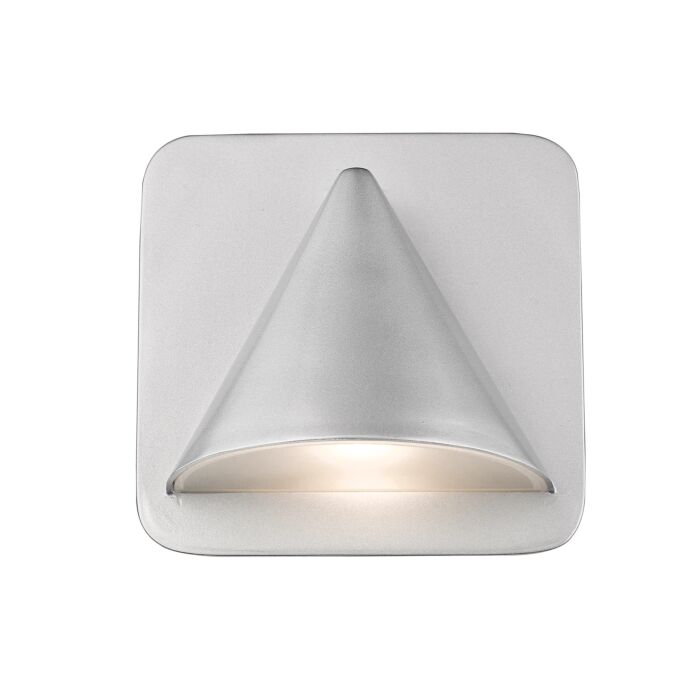 Z Lite Obelisk 1 Light Outdoor Wall Sconce In Silver
