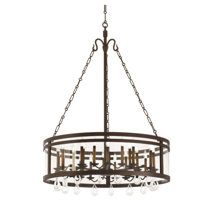 Kalco Morris 24 Light Chandelier in Bronze