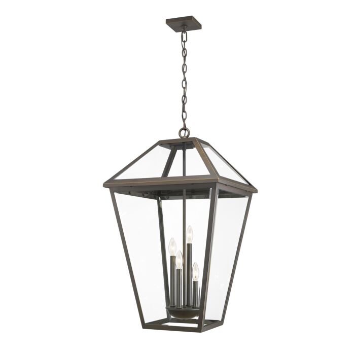 Z Lite Talbot 4 Light Outdoor Chain Mount Ceiling Fixture Light In Oil Rubbed Bronze