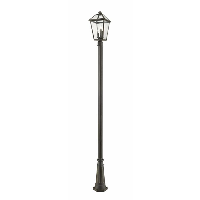 Z Lite Talbot 3 Light Outdoor Post Mounted Fixture Light In Oil Rubbed Bronze