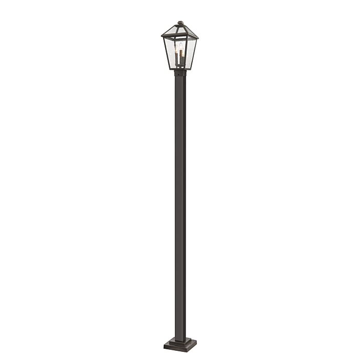 Z Lite Talbot 3 Light Outdoor Post Mounted Fixture Light In Oil Rubbed Bronze