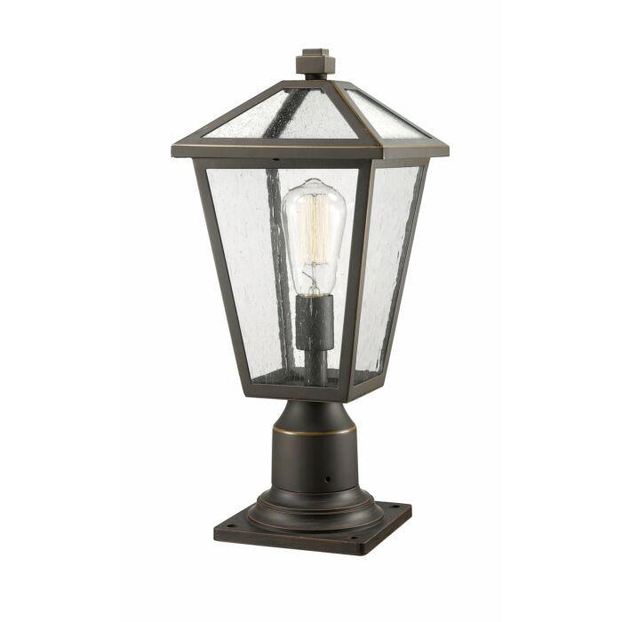 Z Lite Talbot 1 Light Outdoor Pier Mounted Fixture Light In Oil Rubbed Bronze