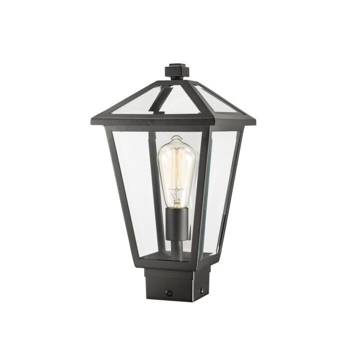 Z Lite Talbot 1 Light Outdoor Post Mount Fixture Light In Black