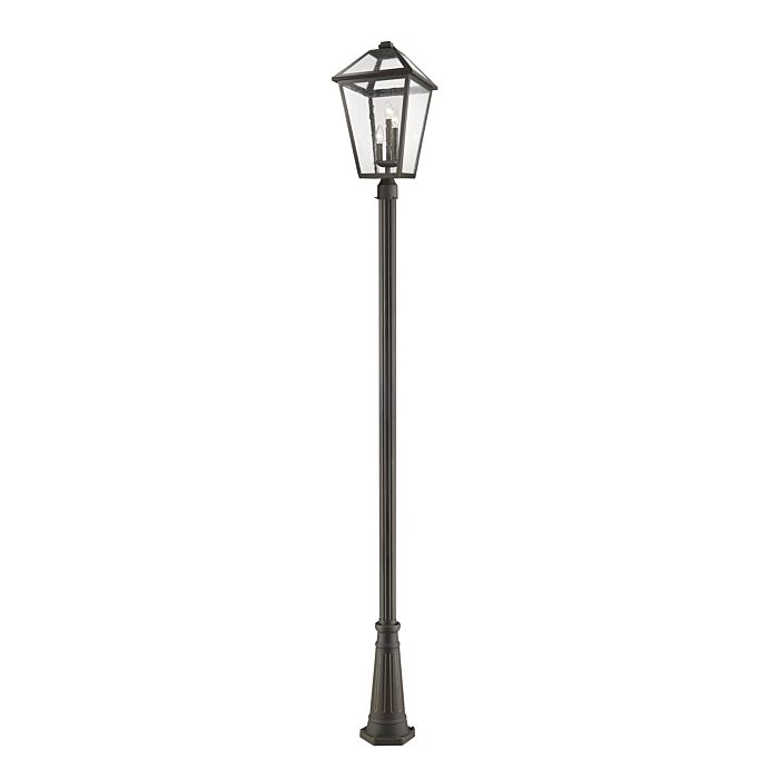 Z Lite Talbot 3 Light Outdoor Post Mounted Fixture Light In Oil Rubbed Bronze