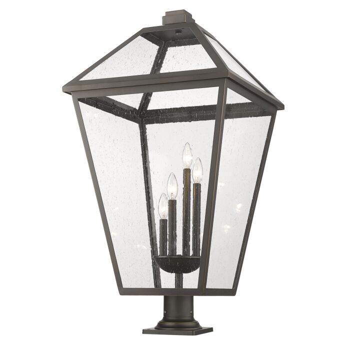 Z Lite Talbot 4 Light Outdoor Pier Mounted Fixture Light In Oil Rubbed Bronze