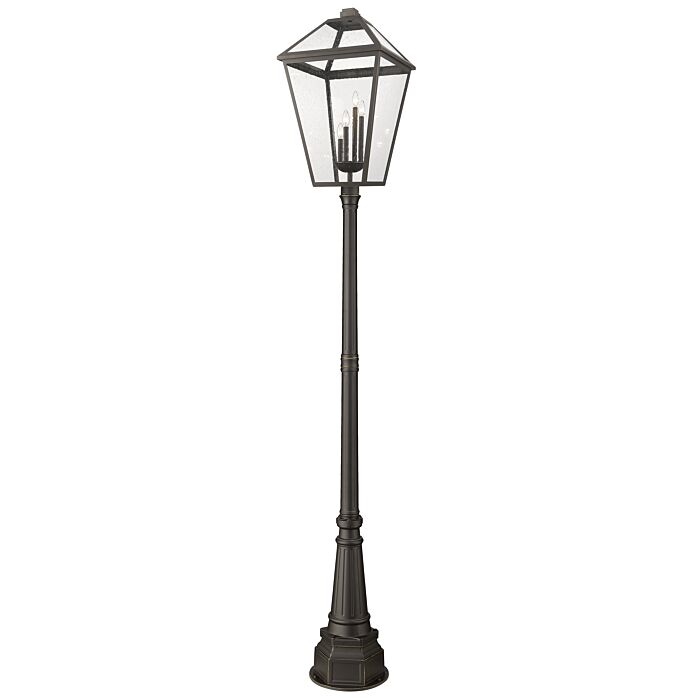 Z Lite Talbot 4 Light Outdoor Post Mounted Fixture Light In Oil Rubbed Bronze