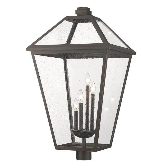 Z Lite Talbot 4 Light Outdoor Post Mount Fixture Light In Oil Rubbed Bronze