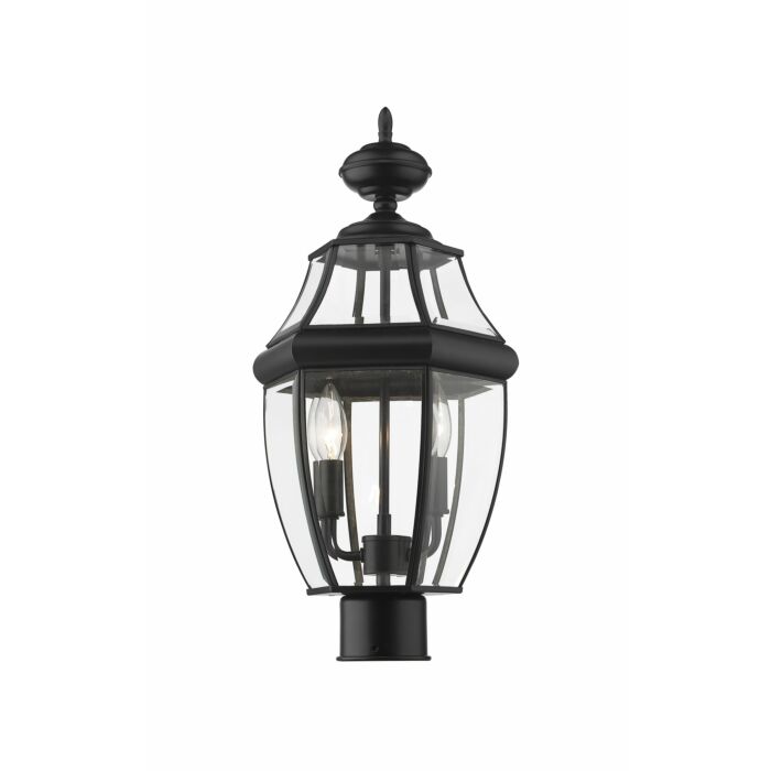 Z Lite Westover 2 Light Outdoor Post Mount Fixture Light In Black