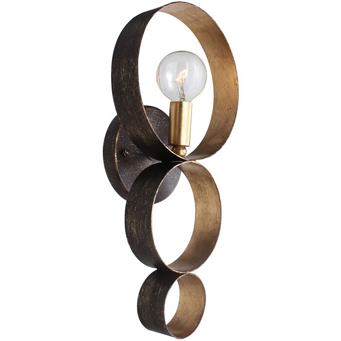 Crystorama Luna 15 Inch Wall Sconce in English Bronze And Antique Gold