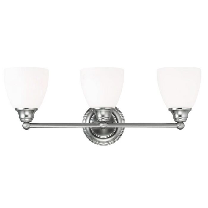 Somerville 3-Light Bathroom Vanity Light in Brushed Nickel