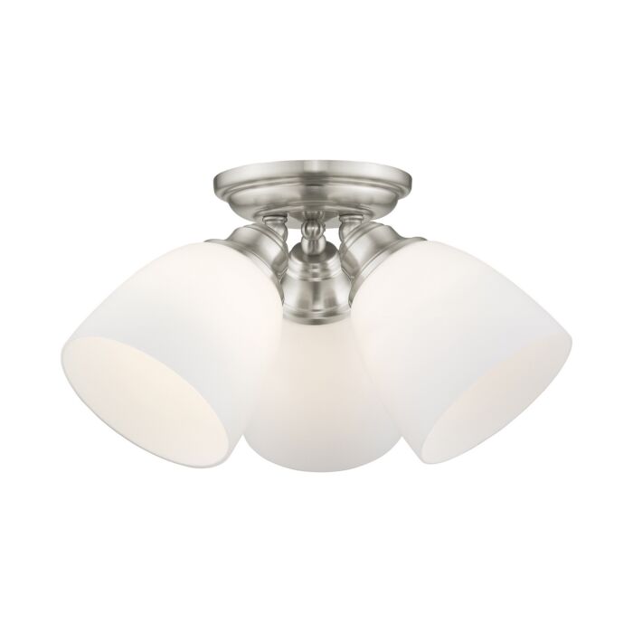 Somerville 3-Light Ceiling Mount in Brushed Nickel