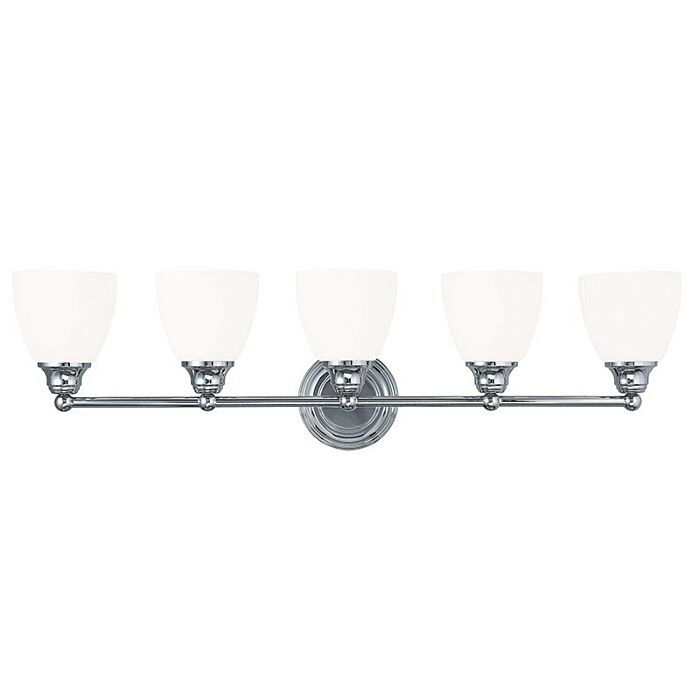 Somerville 5-Light Bathroom Vanity Light in Polished Chrome