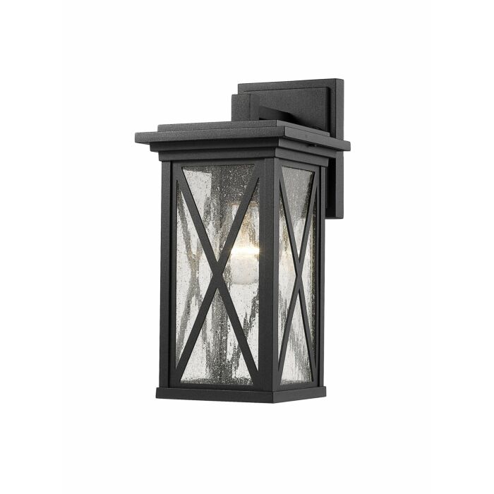 Z Lite Brookside 1 Light Outdoor Wall Sconce In Black