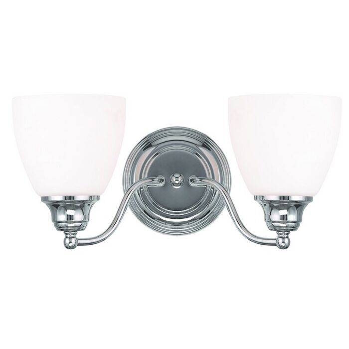 Somerville 2-Light Bathroom Vanity Light in Polished Chrome