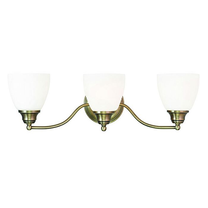 Somerville 3-Light Bathroom Vanity Light in Antique Brass