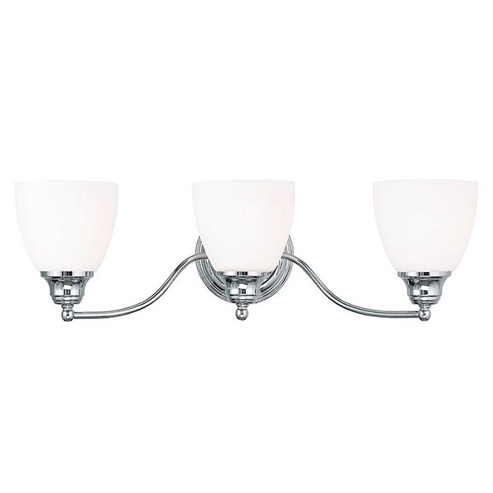 Somerville 3-Light Bathroom Vanity Light in Polished Chrome