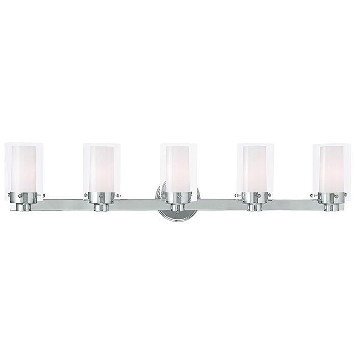 Manhattan 5-Light Bathroom Vanity Light in Polished Chrome