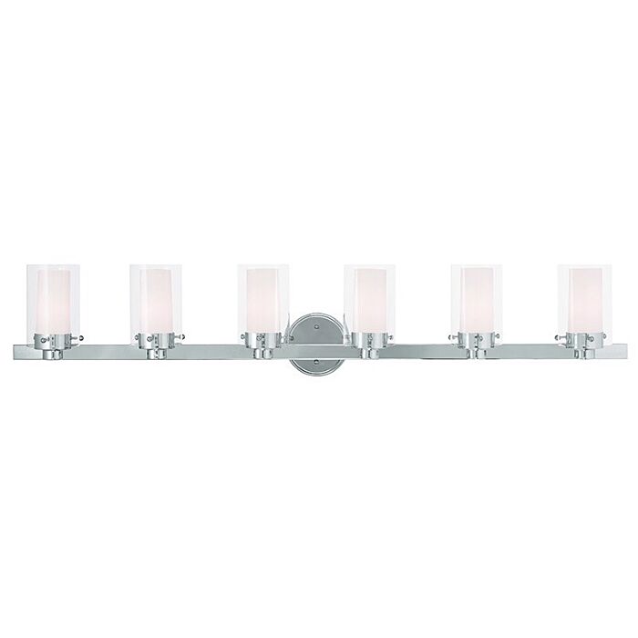 Manhattan 6-Light Bathroom Vanity Light in Polished Chrome