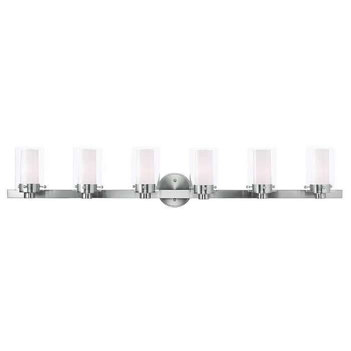 Manhattan 6-Light Bathroom Vanity Light in Brushed Nickel