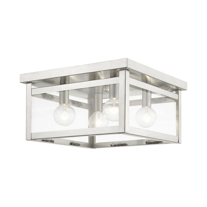 Milford 4-Light Ceiling Mount in Brushed Nickel