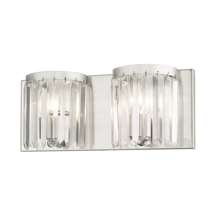 Ashton 2-Light Bathroom Vanity Light in Brushed Nickel