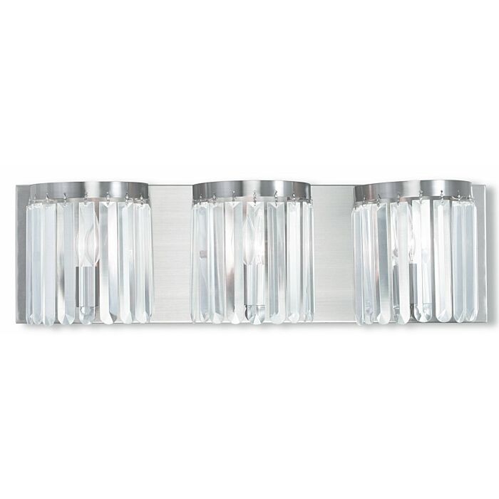 Ashton 3-Light Bathroom Vanity Light in Brushed Nickel