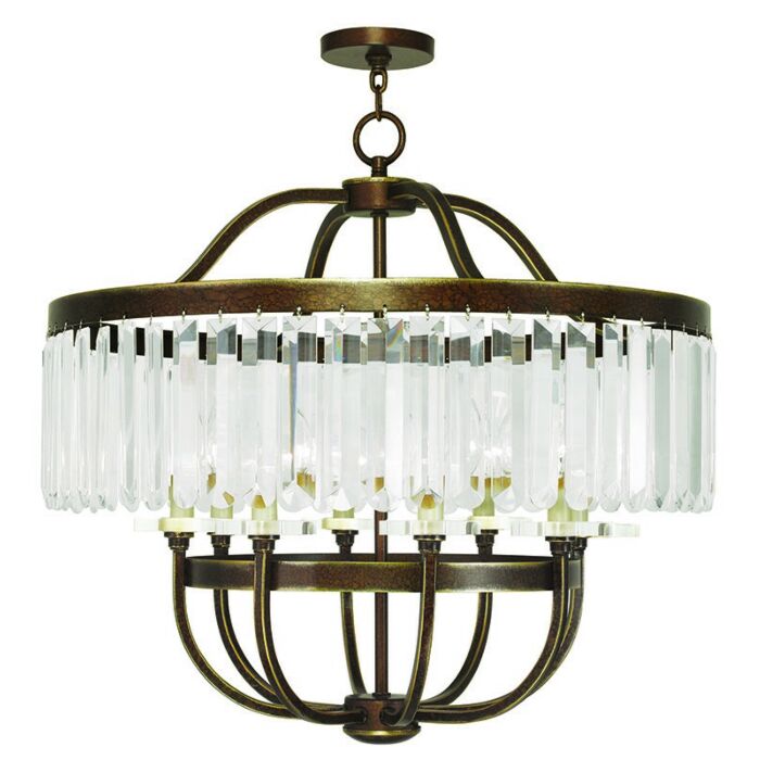 Ashton 8-Light Chandelier in Hand Applied Palacial Bronze