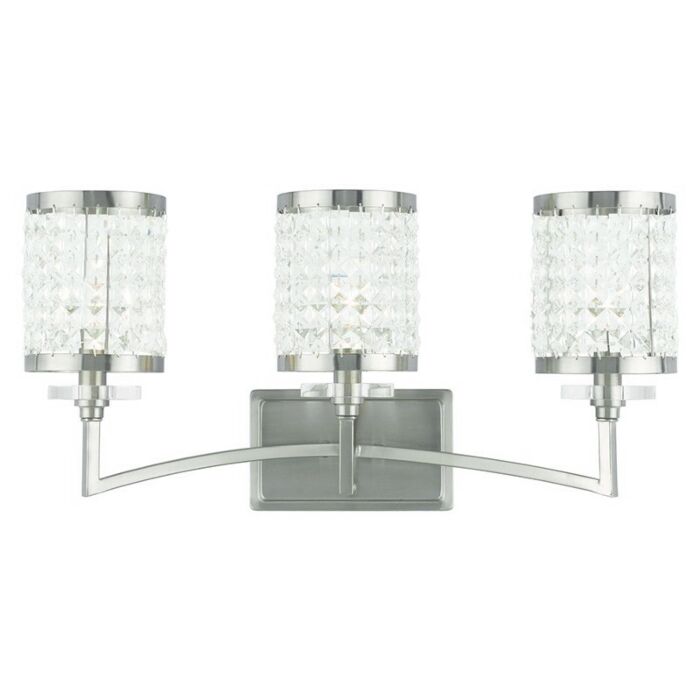 Grammercy 3-Light Bathroom Vanity Light in Brushed Nickel