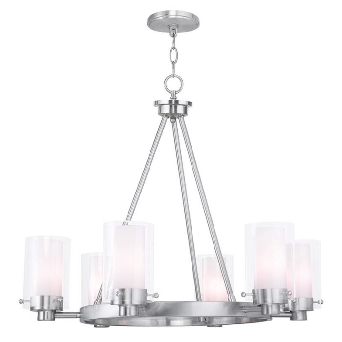 Manhattan 6-Light Chandelier in Brushed Nickel