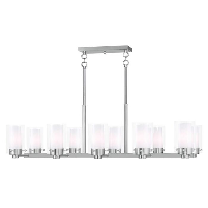 Manhattan 10-Light Chandelier in Brushed Nickel