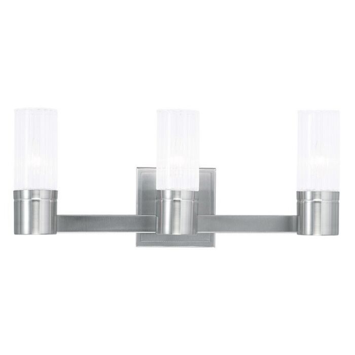 Midtown 3-Light Bathroom Vanity Light in Brushed Nickel