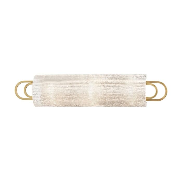 Hudson Valley Buckley 3 Light 25 Inch Bathroom Vanity Light in Aged Brass