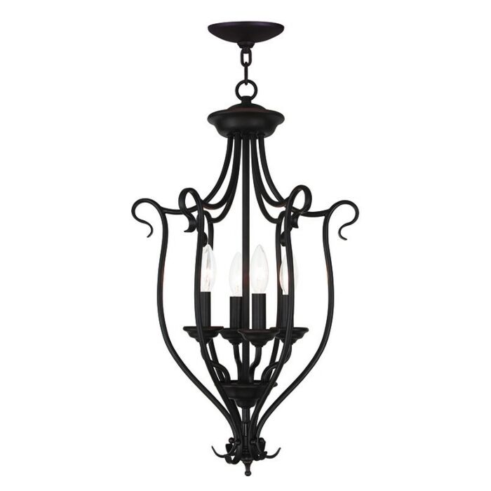 Coronado 4-Light Foyer Chandelier in Bronze