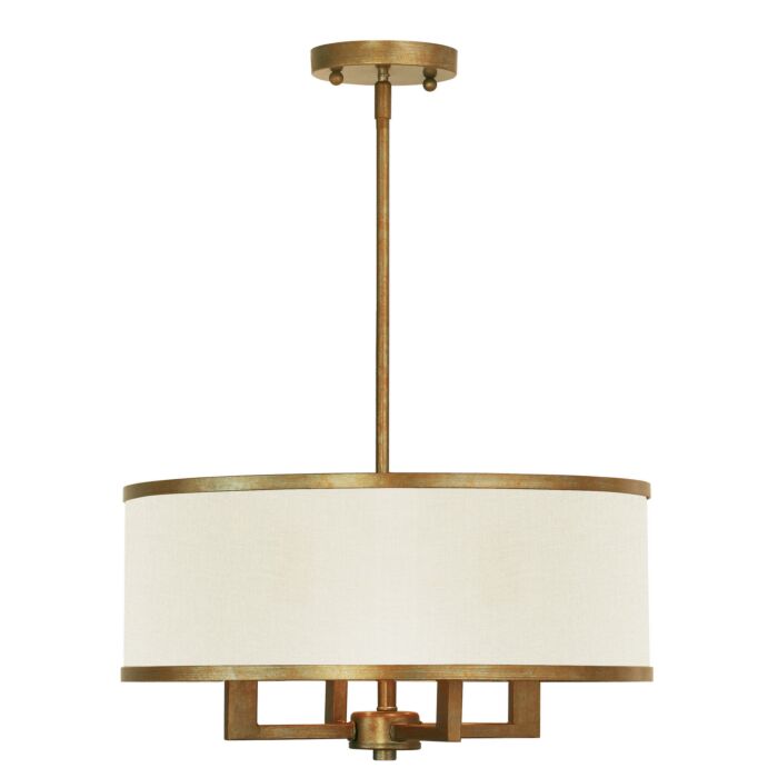 Park Ridge 4-Light Chandelier in Hand Applied Antique Gold Leaf