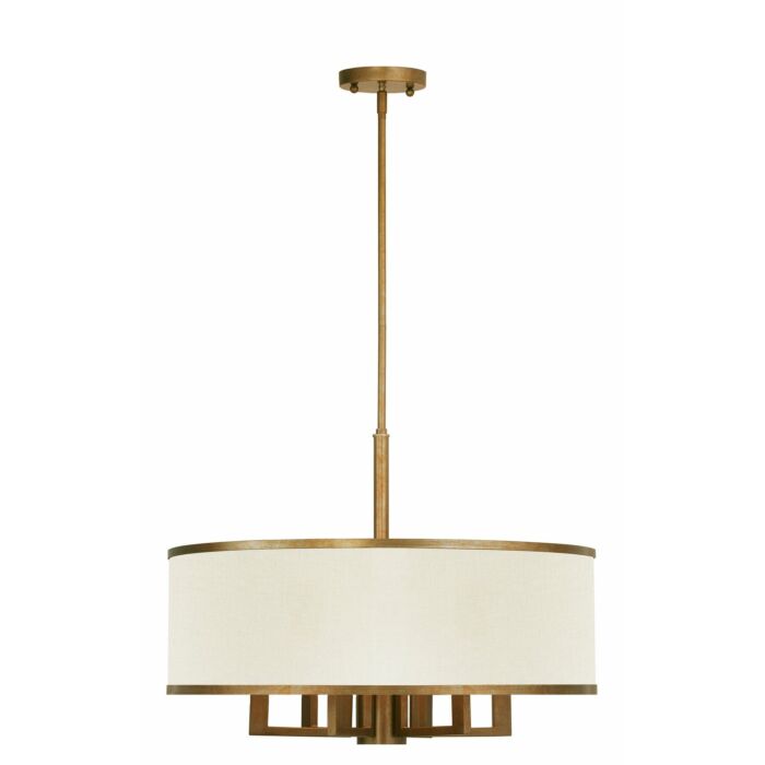 Park Ridge 6-Light Chandelier in Hand Applied Antique Gold Leaf