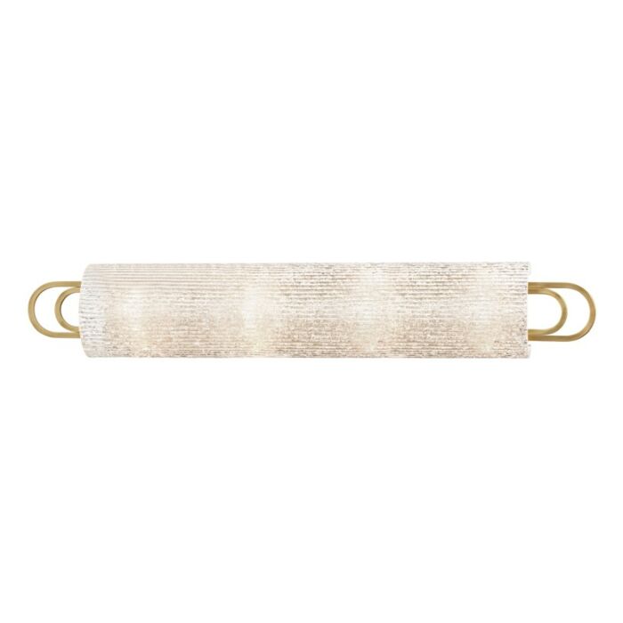 Hudson Valley Buckley 4 Light 31 Inch Bathroom Vanity Light in Aged Brass