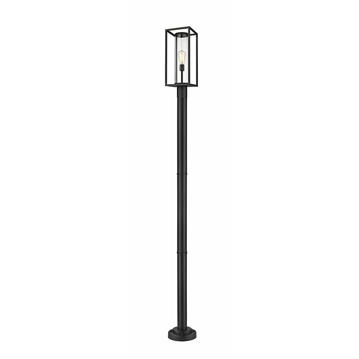Z Lite Dunbroch 1 Light Outdoor Post Mounted Fixture Light In Black