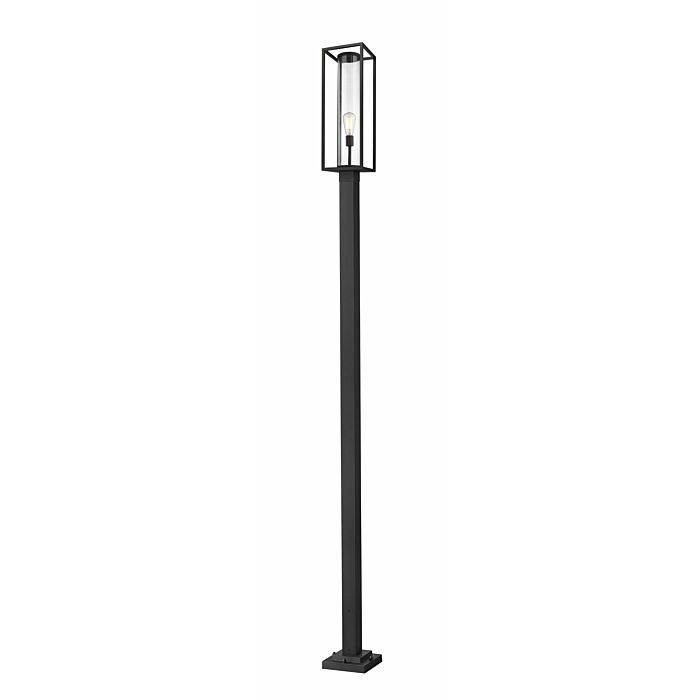 Z Lite Dunbroch 1 Light Outdoor Post Mounted Fixture Light In Black