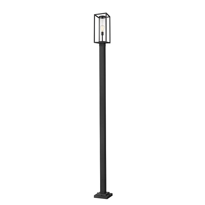 Z Lite Dunbroch 1 Light Outdoor Post Mounted Fixture Light In Black