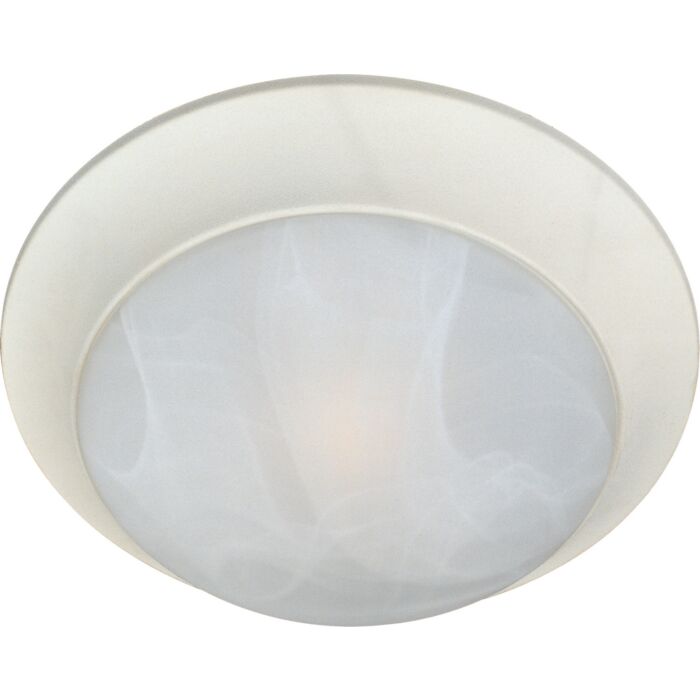 Maxim Essentials 3 Light Marble Flush Mount in Textured White