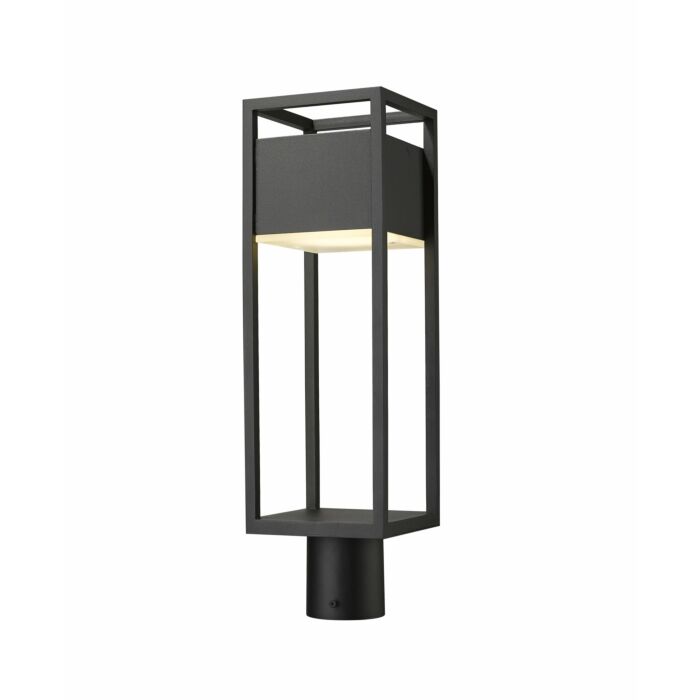 Z Lite Barwick 1 Light Outdoor Post Mount Fixture Light In Black