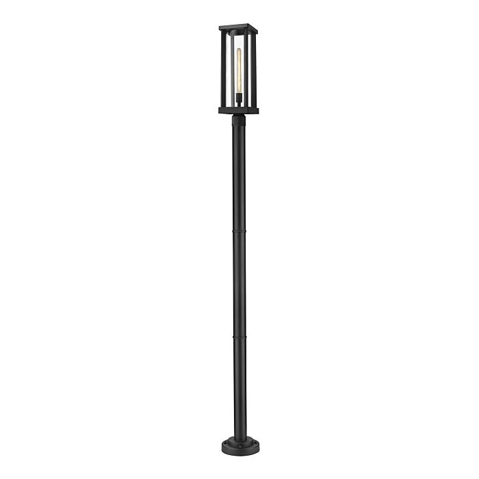 Z Lite Glenwood 1 Light Outdoor Post Mounted Fixture Light In Black