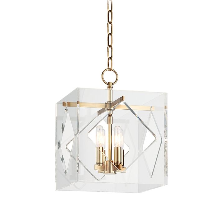 Hudson Valley Travis 4 Light 16 Inch Pendant Light in Aged Brass
